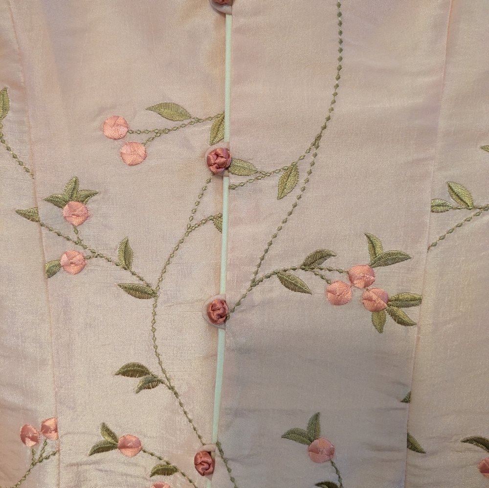 Floral Embroidered Pink Jacket - Picture 2 of 9